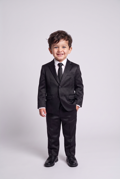 Costume Infantil Slim Italiano Poliviscose Preto - corpo inteiro