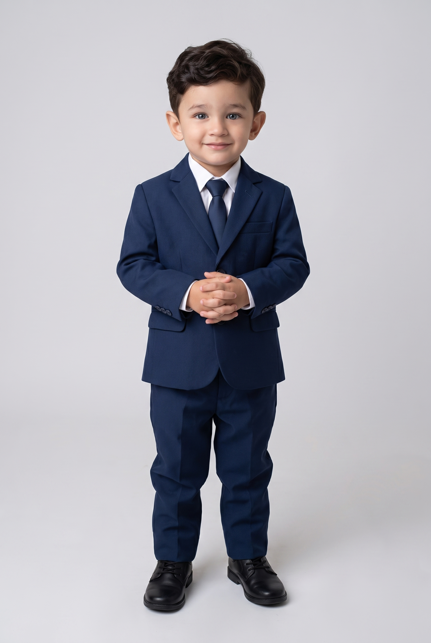 Costume Infantil Microfibra Azul Marinho - corpo inteiro