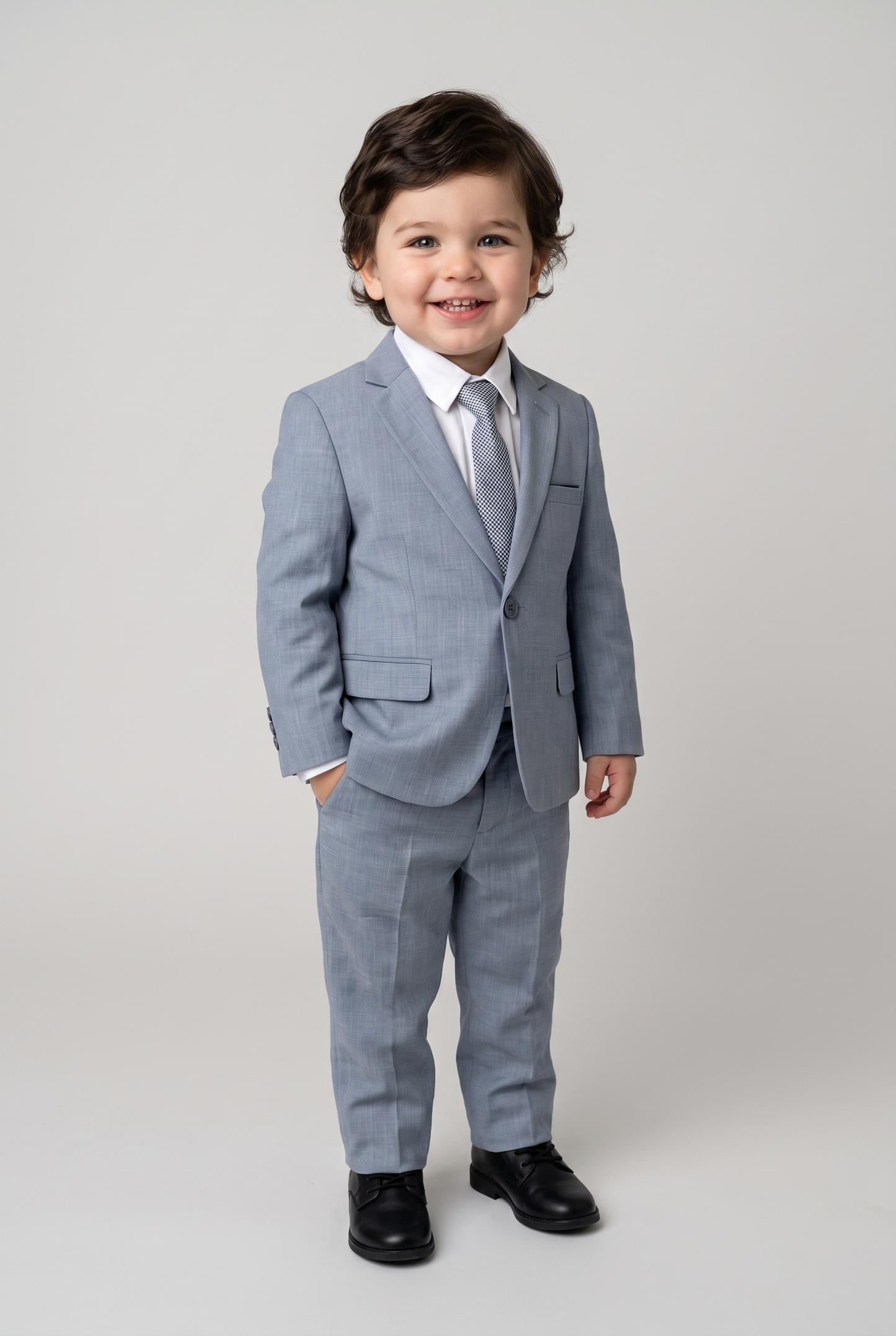 Costume Infantil Melange New Aço - corpo inteiro