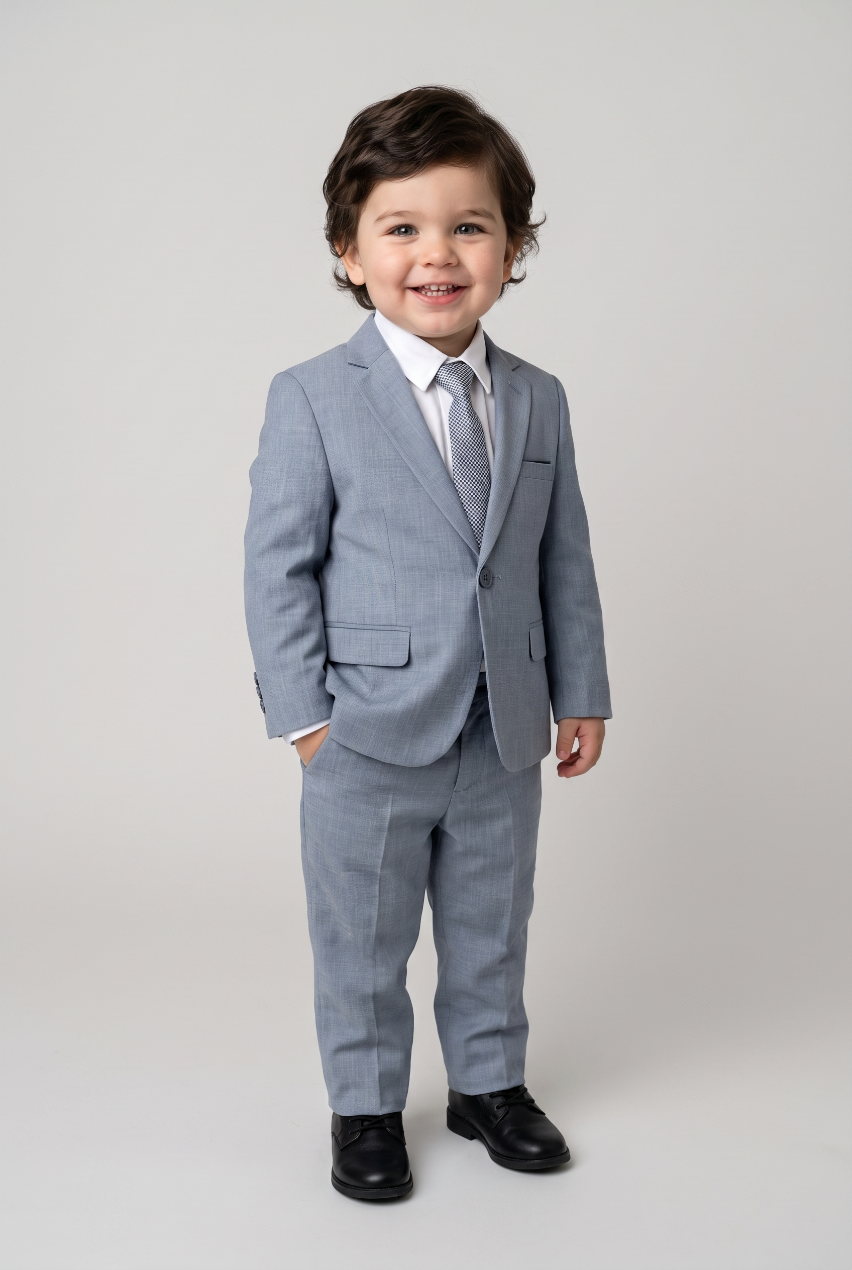 Costume Infantil Melange New Aço - corpo inteiro