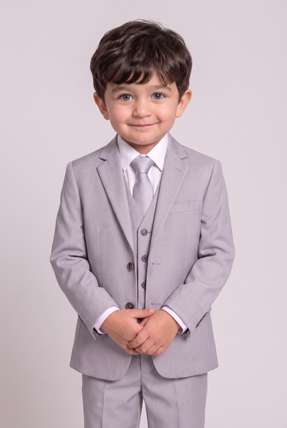 Terno Infantil Microfibra Cinza Claro - Nicolas hero