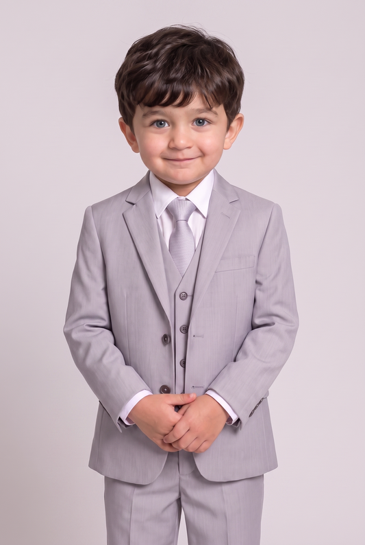 Terno Infantil Microfibra Cinza Claro - Nicolas hero