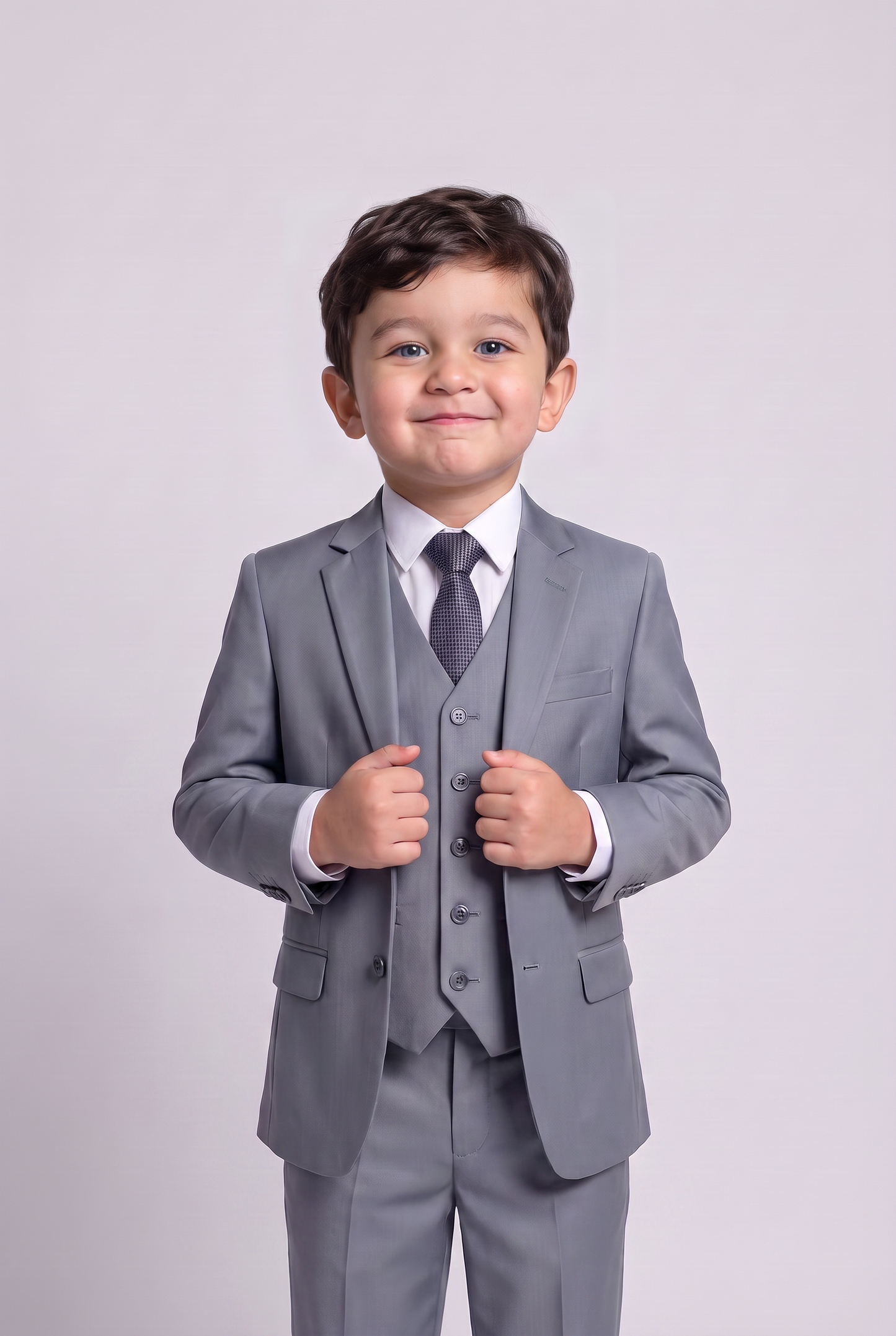 Terno Infantil Poliviscose Cinza Médio - Nicolas hero