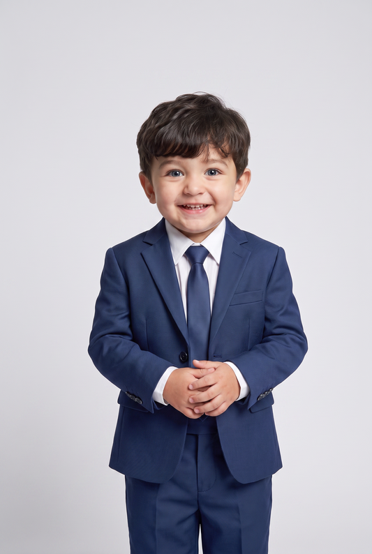 Costume Infantil Microfibra Azul Indico - Nicolas