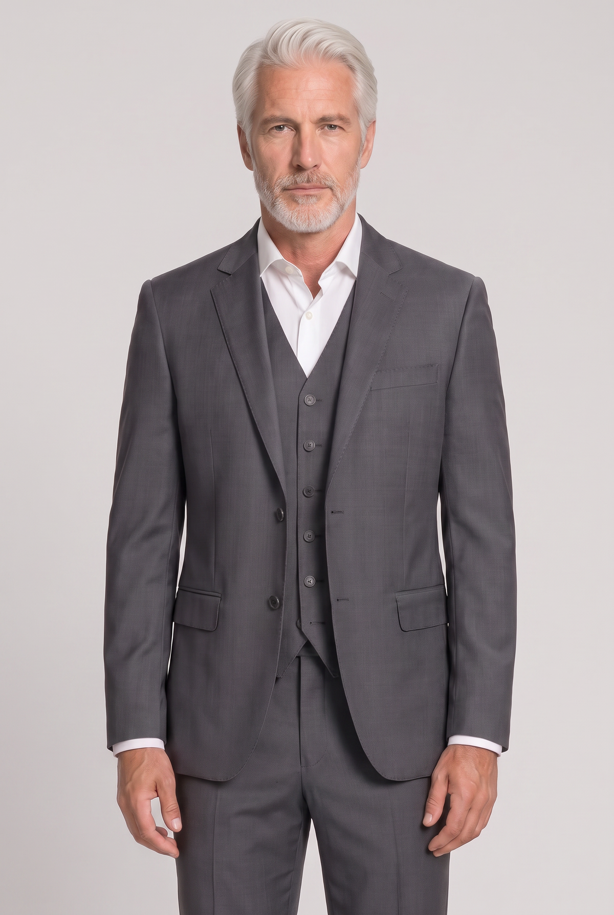 Terno Slim Italiano Lã Fria Chumbo