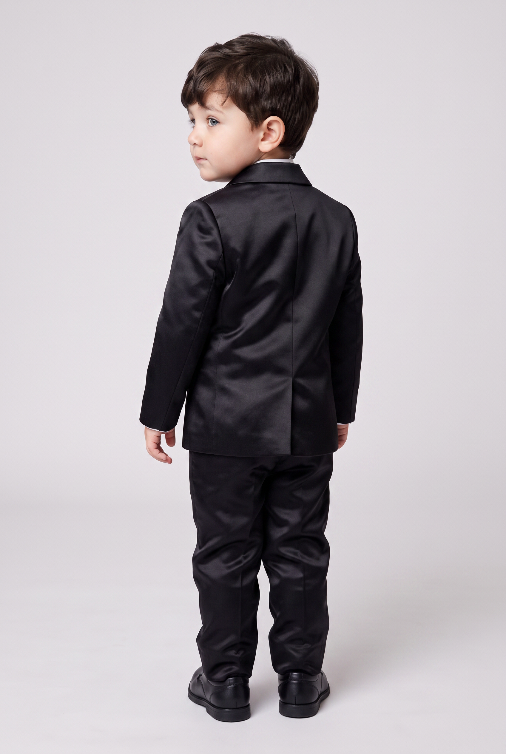 Costume infantil slim italiano prada preto - vista de costas