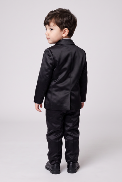 Costume infantil slim italiano prada preto - vista de costas