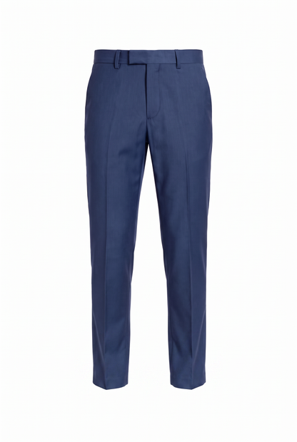 Calça do Terno Infantil Regular Italiano Microfibra Azul Índico - foto ghost fundo branco