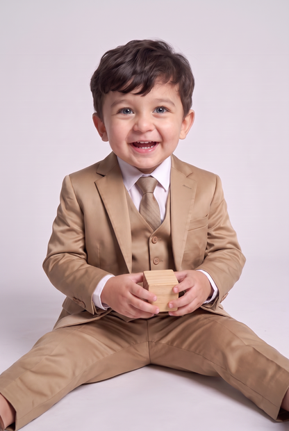 Terno Infantil Slim Italiano Poliviscose Caqui