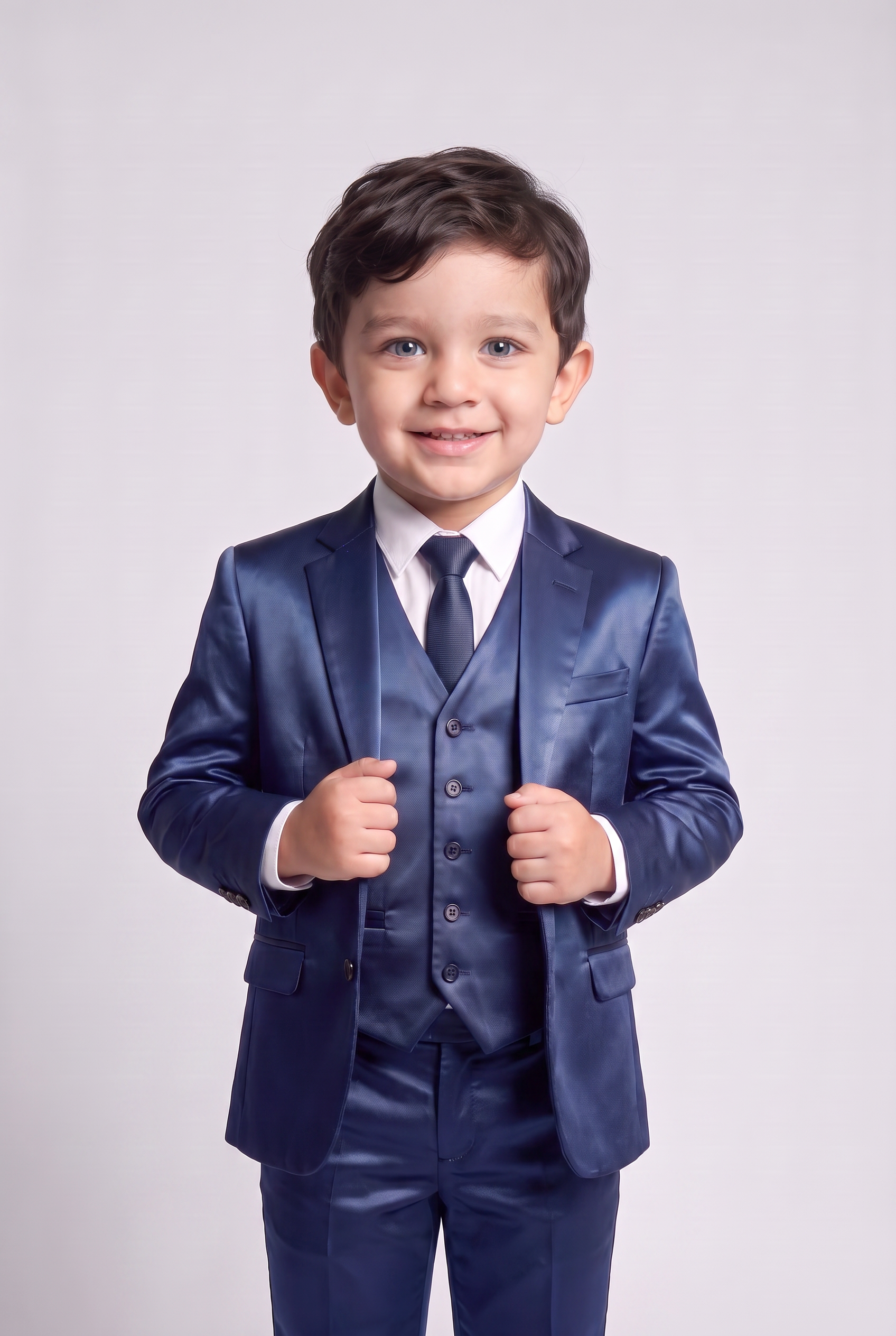 Terno Infantil Slim Italiano Poliviscose Azul Indico