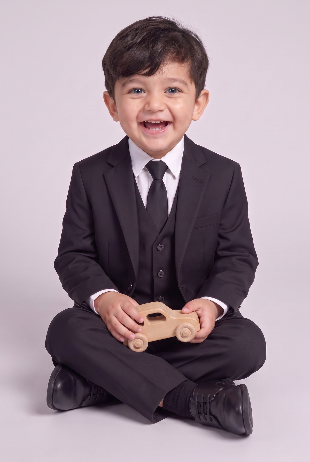 Terno Infantil Regular Italiano Microfibra Preto