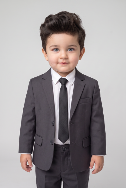 Costume infantil regular italiano microfibra chumbo - frente