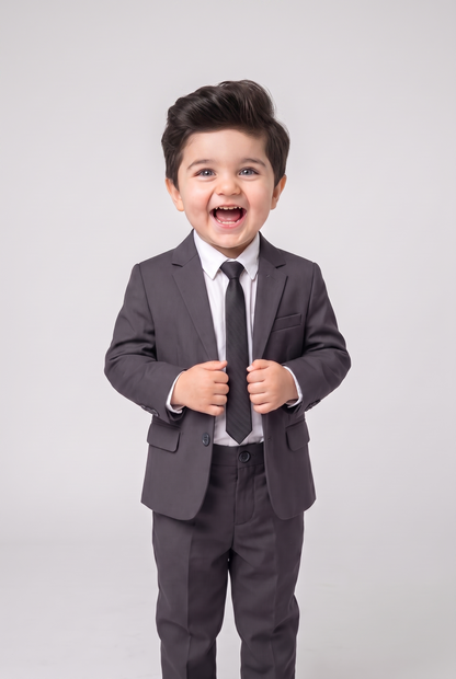 Costume infantil regular italiano microfibra chumbo - sorrindo