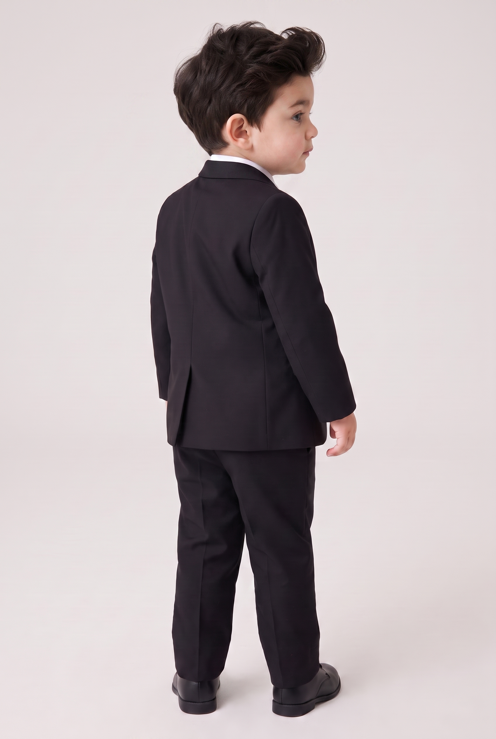 Costume infantil regular italiano microfibra preto - costas