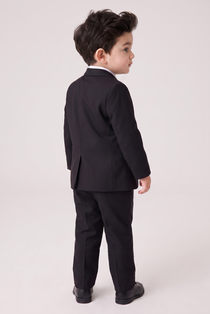 Costume infantil regular italiano microfibra preto - costas