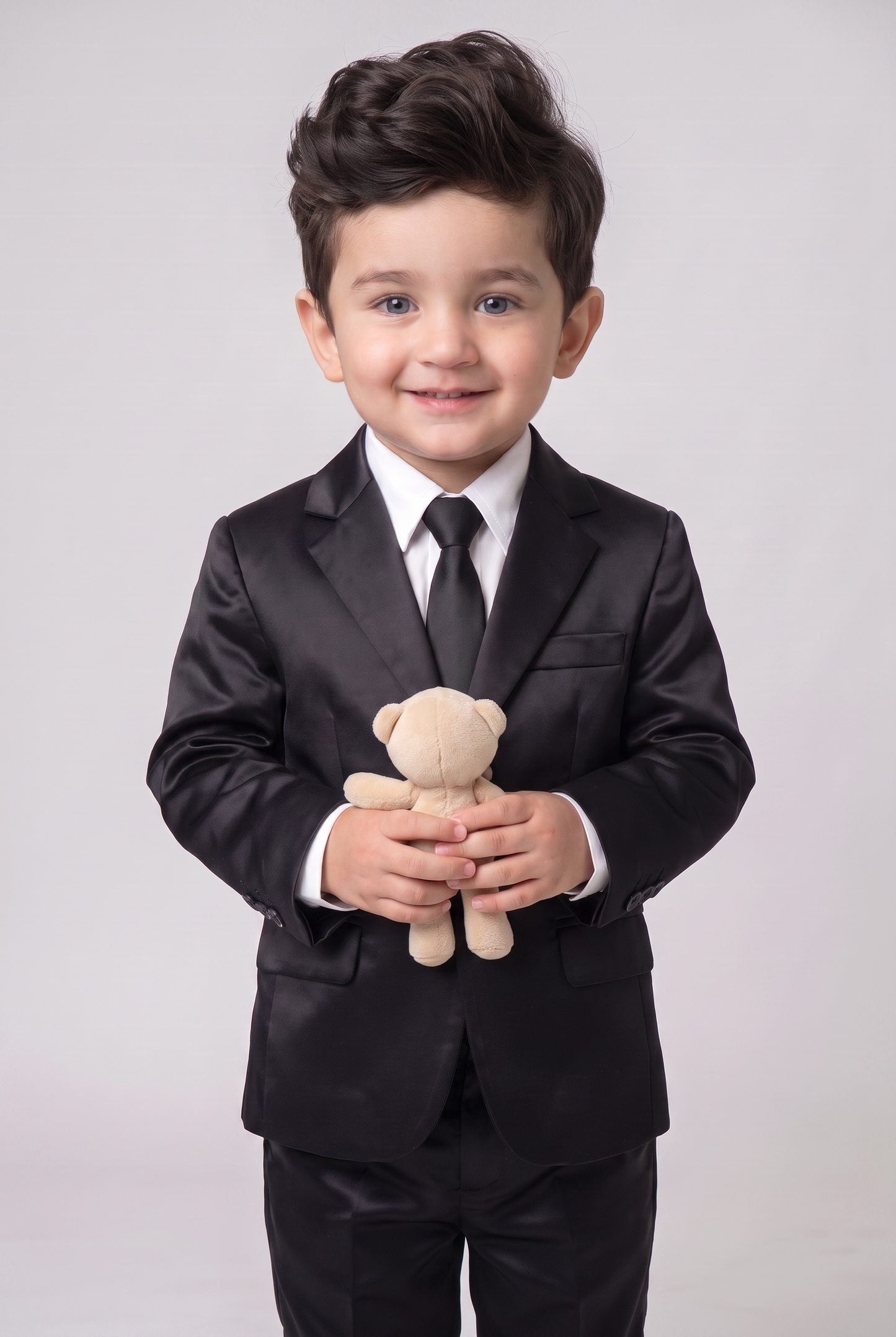 Costume Infantil Slim Italiano Prada Preto - Nicolas com brinquedo