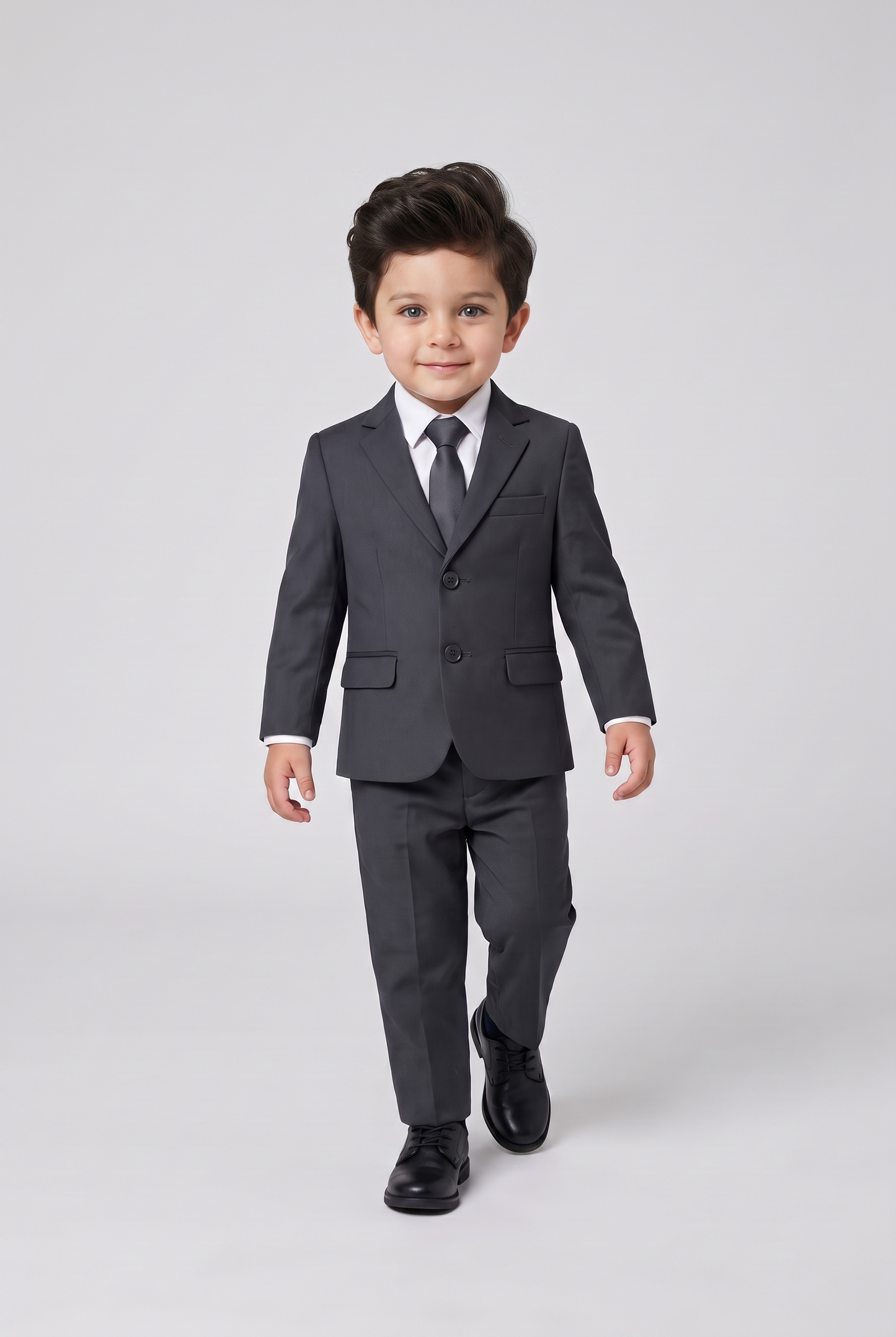 Costume Infantil Slim Italiano Poliviscose Grafite - corpo inteiro
