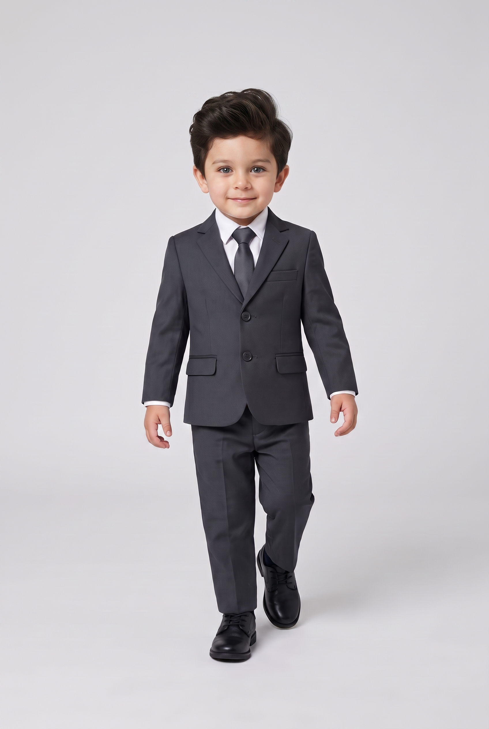 Costume Infantil Slim Italiano Poliviscose Grafite - corpo inteiro