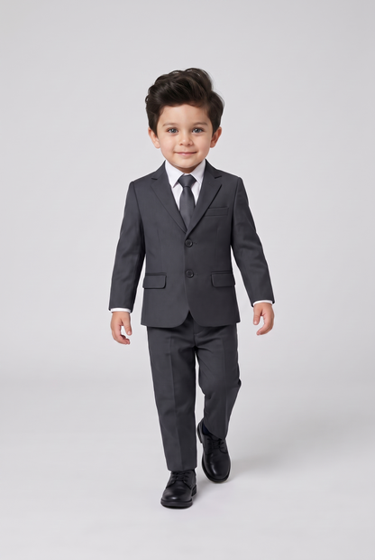 Costume Infantil Slim Italiano Poliviscose Grafite - corpo inteiro