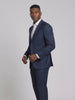 Costume Slim Italiano Poliviscose Azul Marinho em movimento