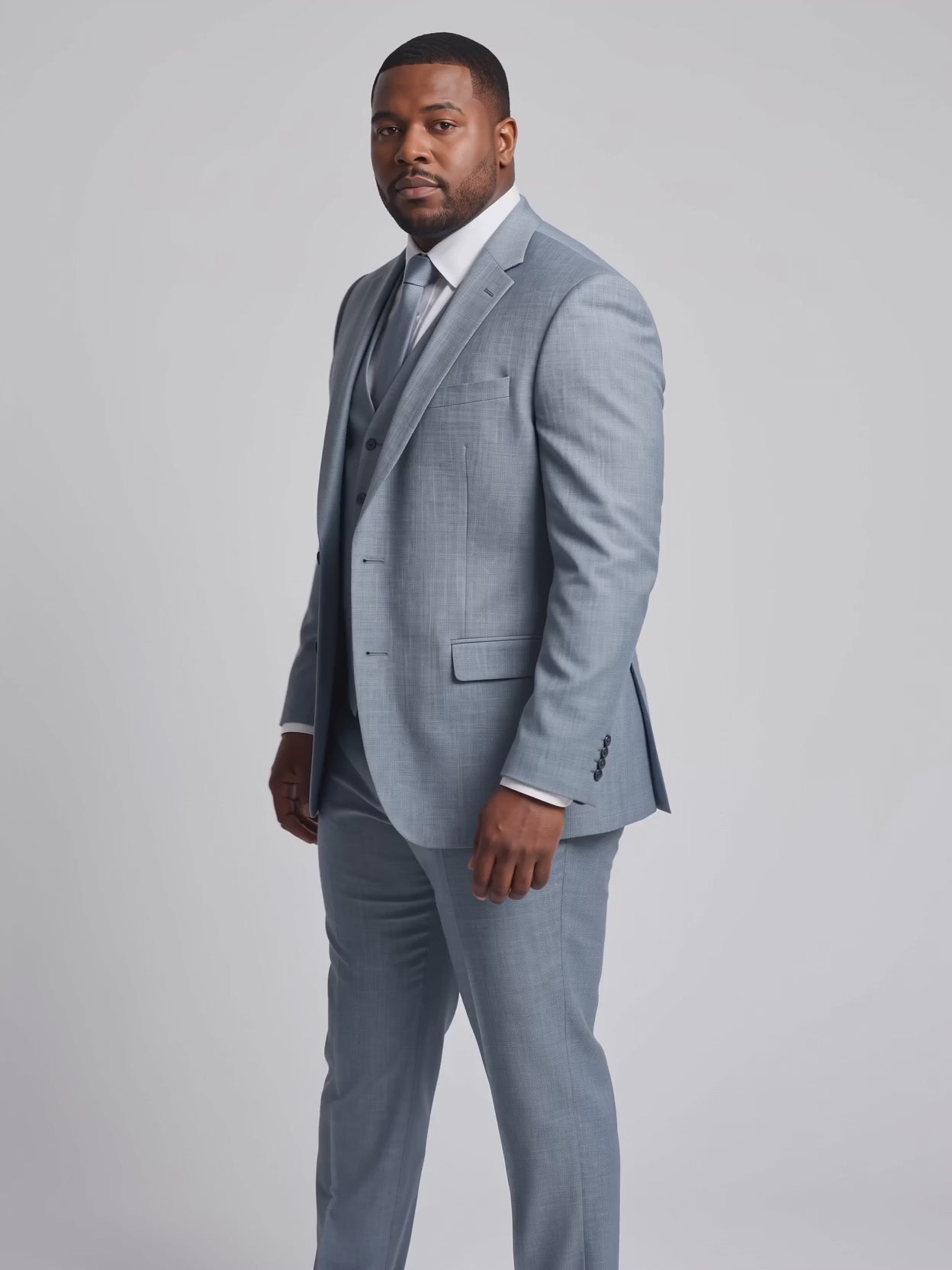 Terno Plus Size Melange New Aço em movimento