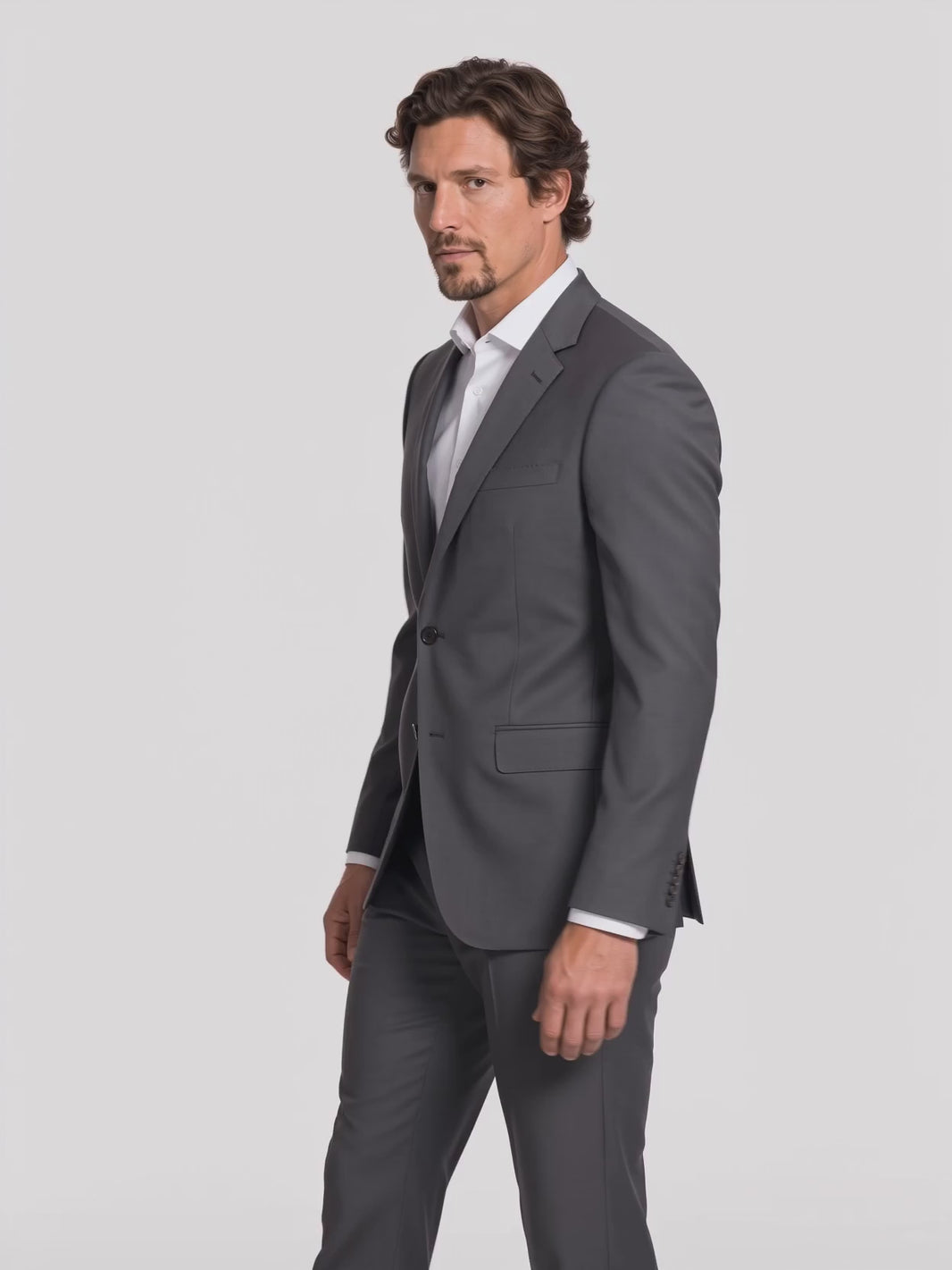 Costume Slim Italiano La Fria - Chumbo em movimento