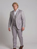 Terno Plus Size Poliviscose Cinza Claro em movimento