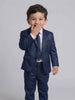 Costume Infantil Poliviscose Azul Marinho em movimento