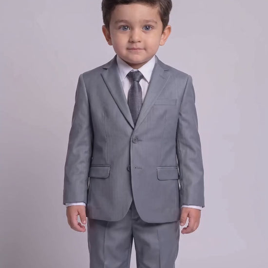 Costume Infantil Poliviscose Cinza Médio em movimento