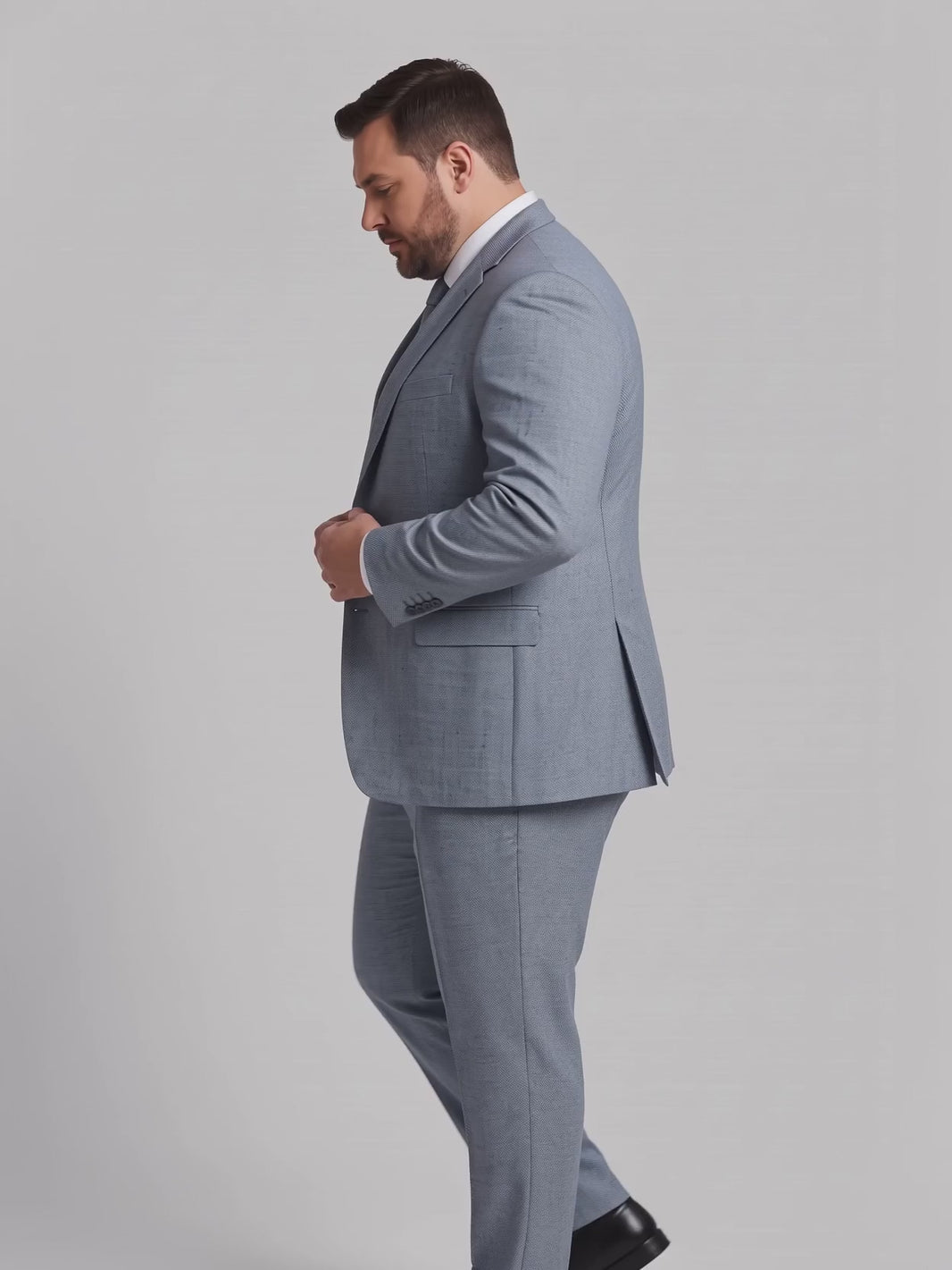 Costume Plus Size Melange New Aço em movimento