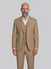 Terno Slim Italiano Poliviscose Cáqui em movimento