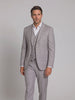 Terno Slim Italiano Poliviscose Cinza Claro em movimento