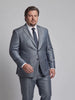 Costume Plus Size Melange Cinza Médio em movimento