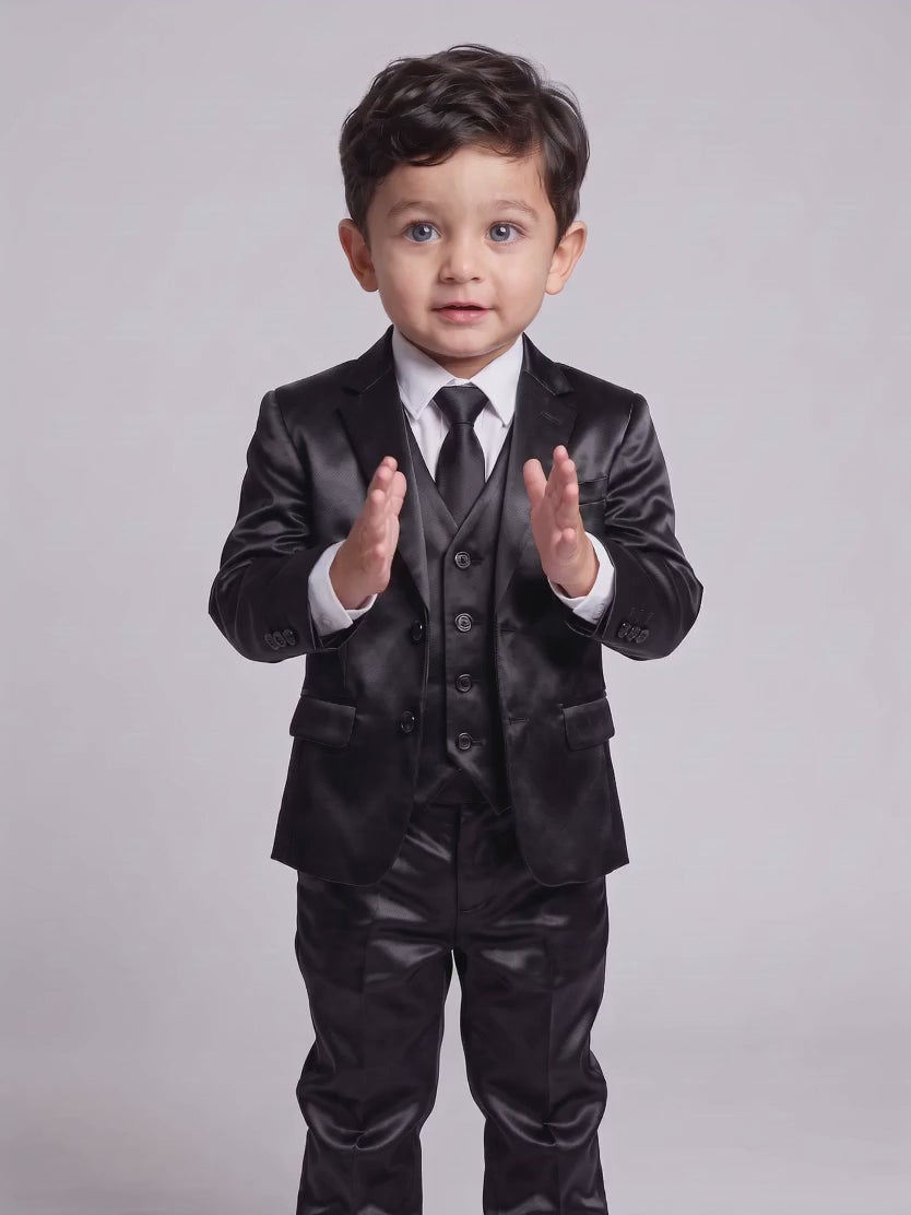 Terno Infantil Prada Preto em movimento