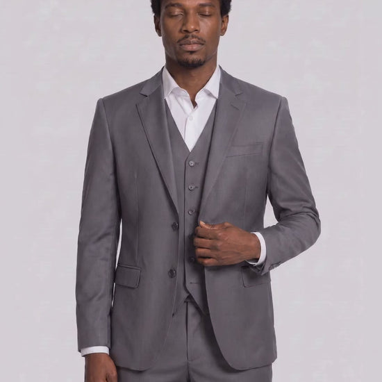 Blazer Poliviscose Chumbo em movimento