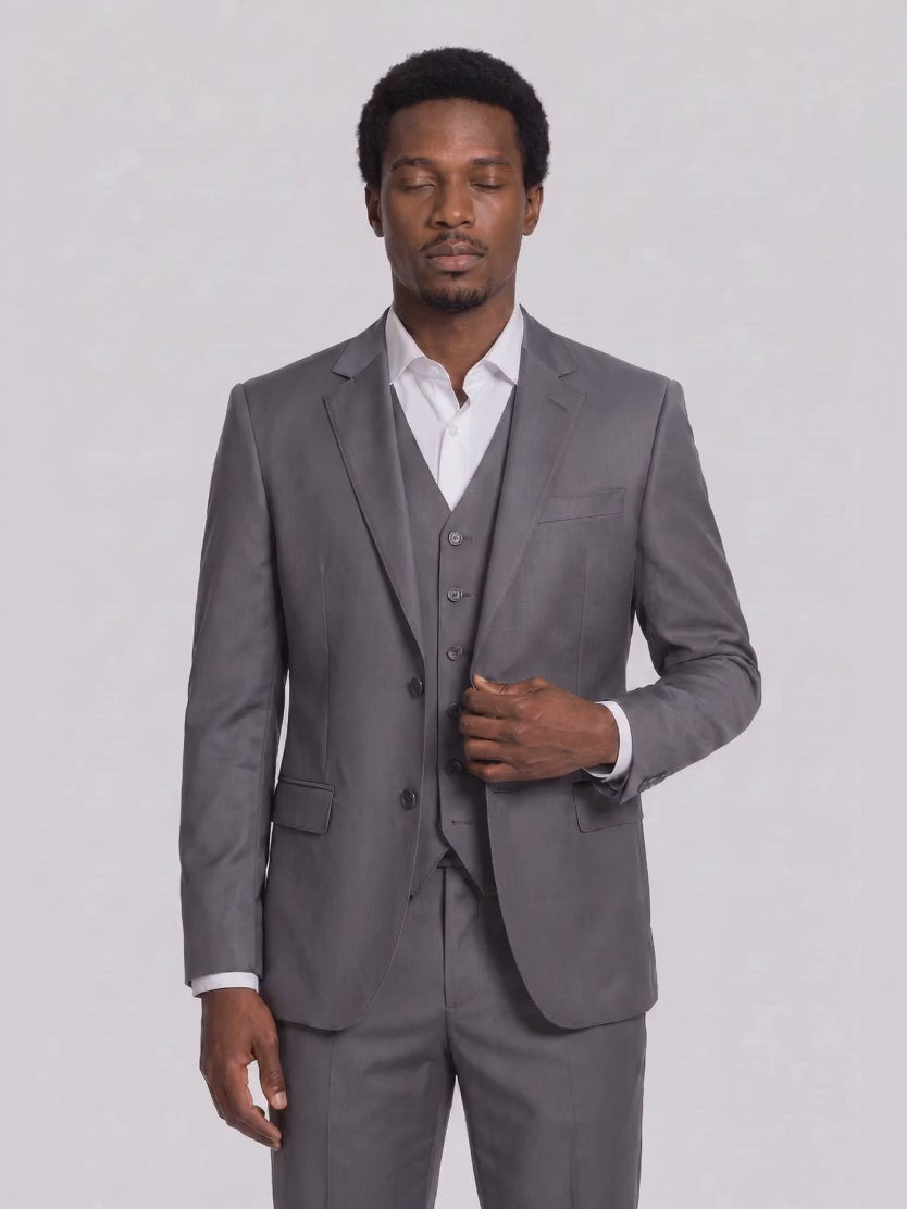 Blazer Poliviscose Chumbo em movimento