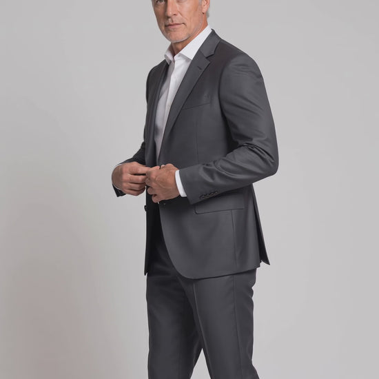 Costume Slim Italiano Poliviscose - Grafite em movimento