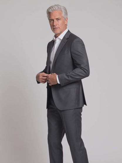 Costume Slim Italiano Poliviscose - Grafite em movimento