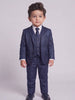 Terno Infantil Poliviscose Azul Marinho em movimento