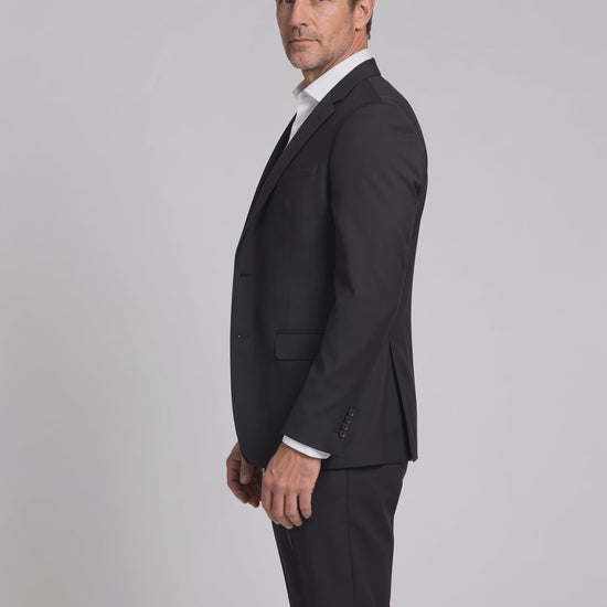Costume Slim Italiano La Fria - Preto em movimento