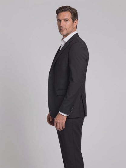 Costume Slim Italiano La Fria - Preto em movimento