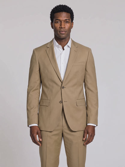 Costume Slim Italiano La Fria - Caqui em movimento