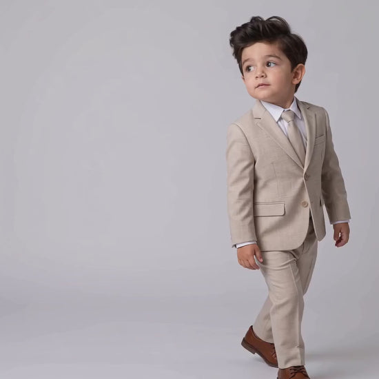 Costume Infantil Melange Bege em movimento