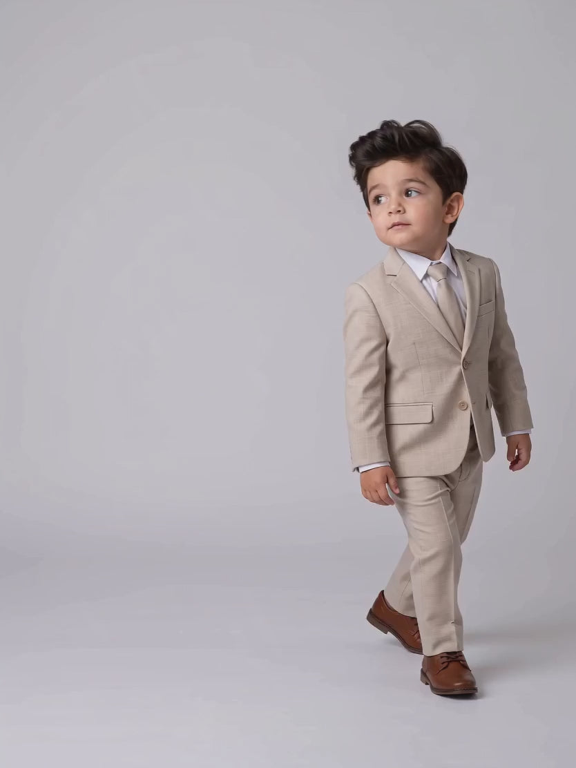 Costume Infantil Melange Bege em movimento