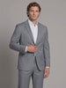 Costume Slim Italiano Poliviscose - Cinza Médio em movimento